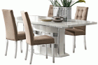 Dama Bianca Dining Table w/18" Extension (Roma)