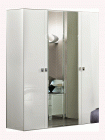 Onda 4 Door Wardrobe WHITE