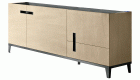 3 wooden door buffet with internal drawer