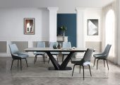 9189 Table with 1239 swivel blue chairs